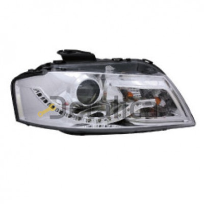 Фары комплект тюнинг линзованная с регулятором мотора внутри хром для Ауди А3 8P от 2004-2008 (Eagle Eyes) Фары комплект тюнинг линзованная с регулятором мотора внутри хром для Ауди А3 8P от 2004-2008 (Eagle Eyes)